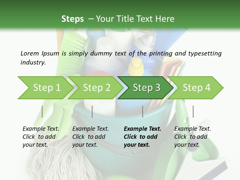 Bottle Chemical Chores PowerPoint Template