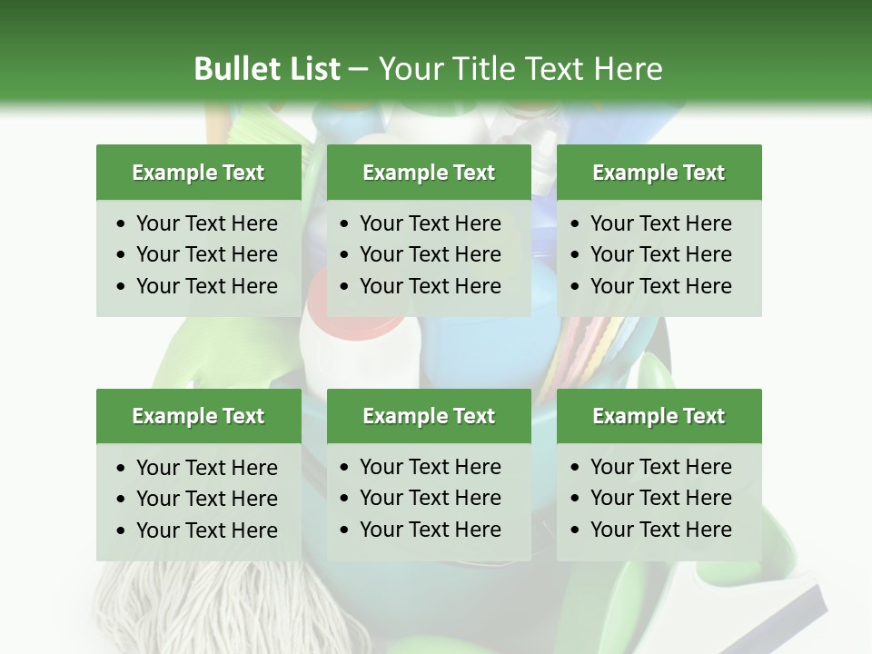 Bottle Chemical Chores PowerPoint Template