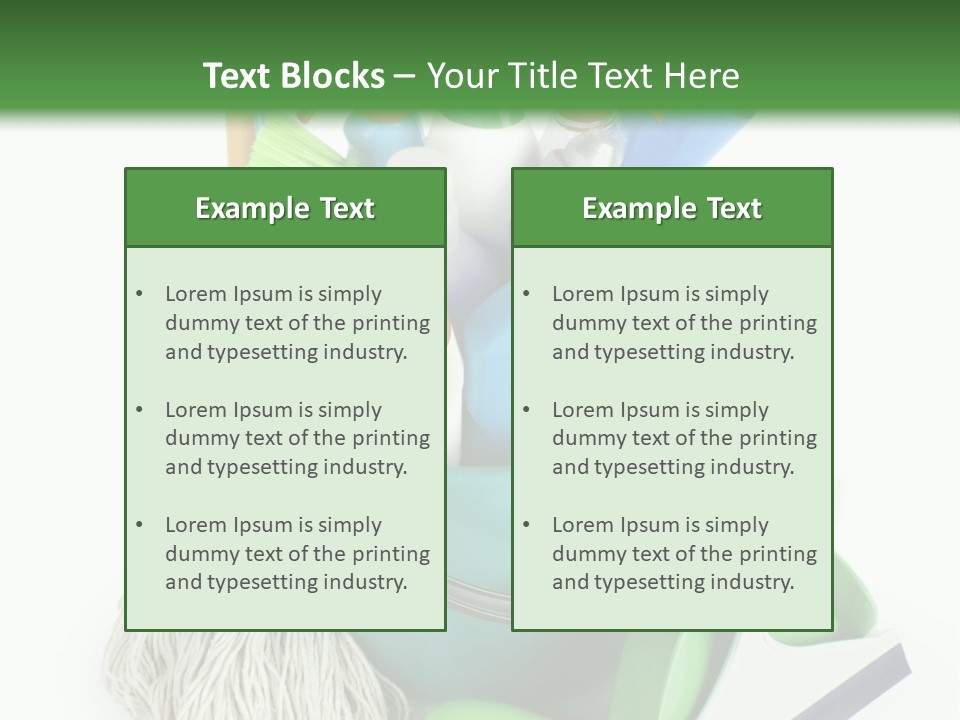 Bottle Chemical Chores PowerPoint Template
