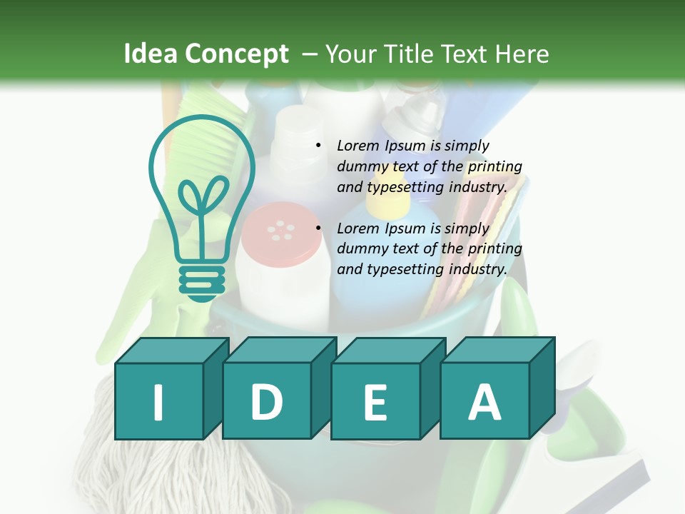 Bottle Chemical Chores PowerPoint Template