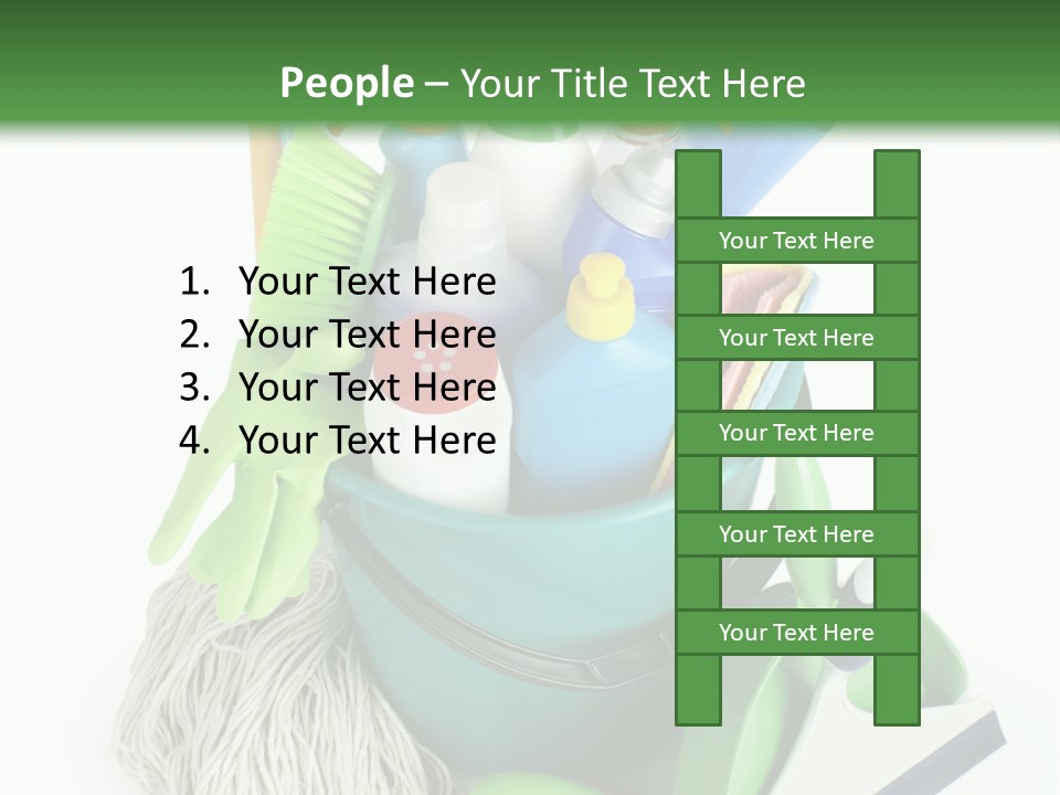 Bottle Chemical Chores PowerPoint Template