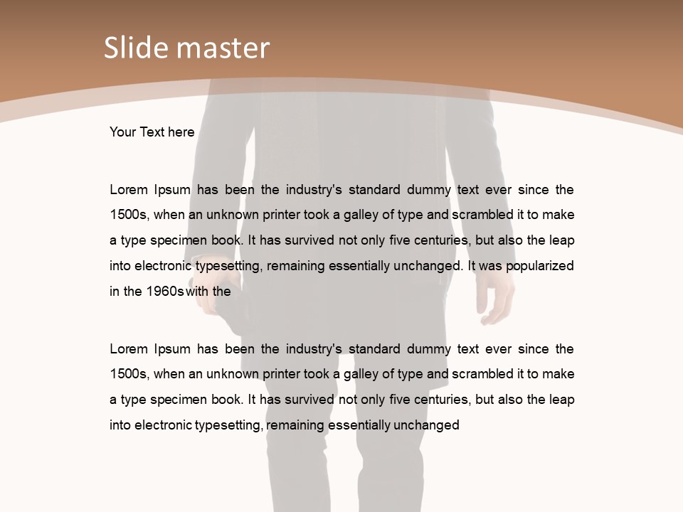 Alone Businessman Action PowerPoint Template