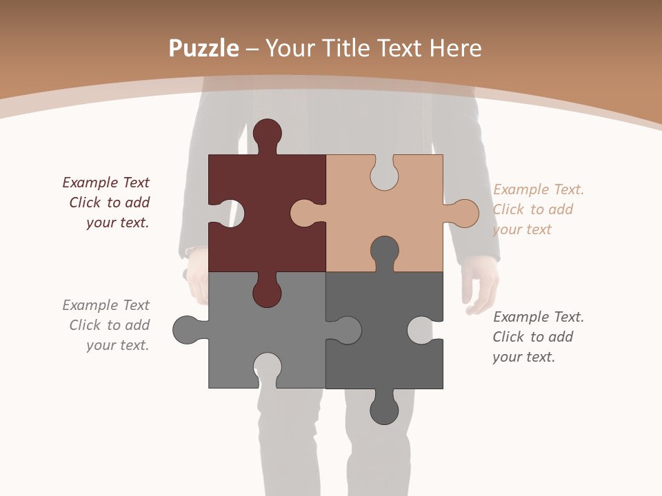 Alone Businessman Action PowerPoint Template