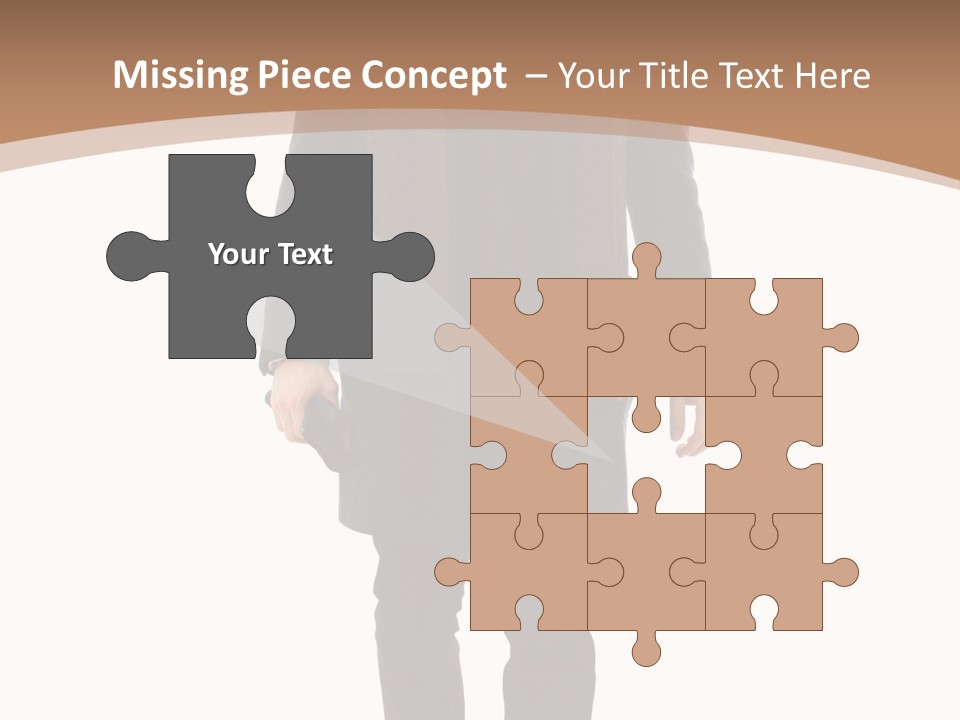 Alone Businessman Action PowerPoint Template