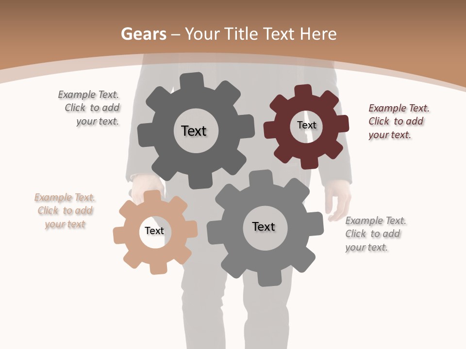 Alone Businessman Action PowerPoint Template