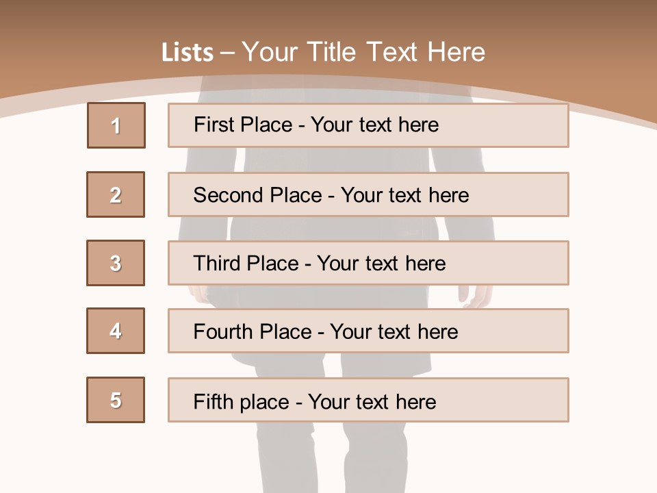 Alone Businessman Action PowerPoint Template