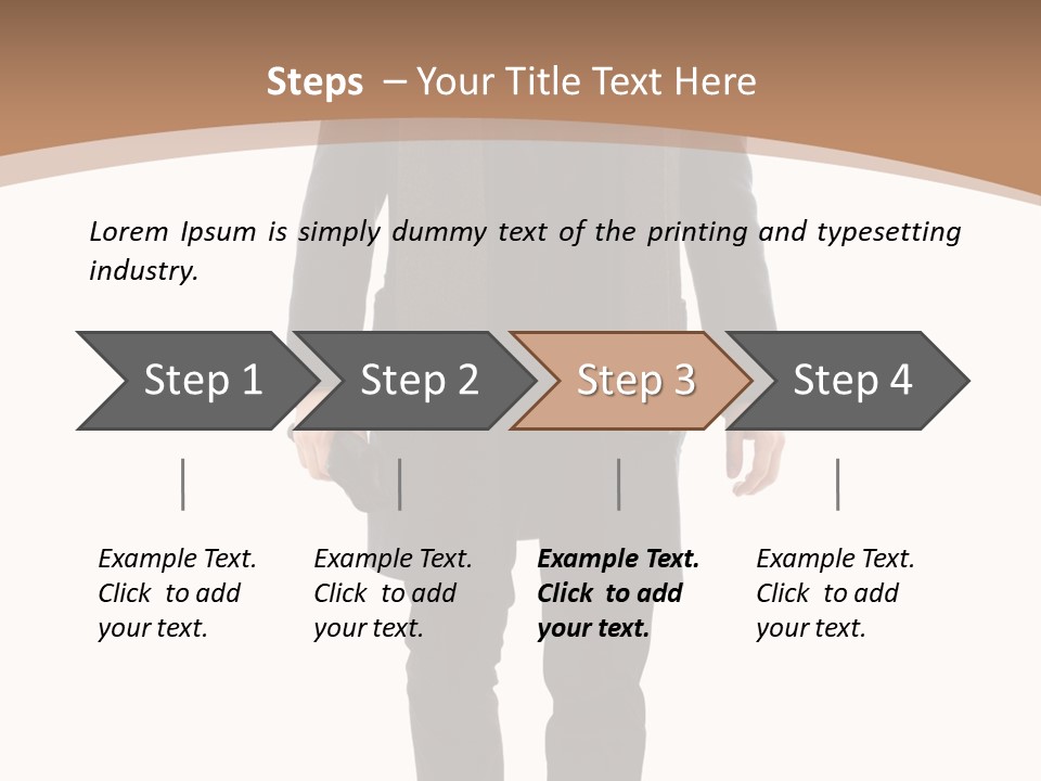 Alone Businessman Action PowerPoint Template