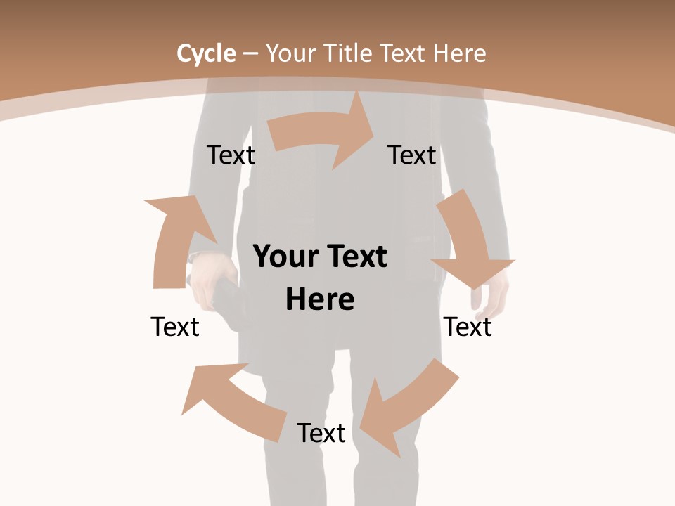 Alone Businessman Action PowerPoint Template