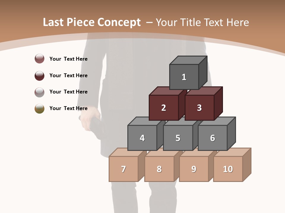 Alone Businessman Action PowerPoint Template
