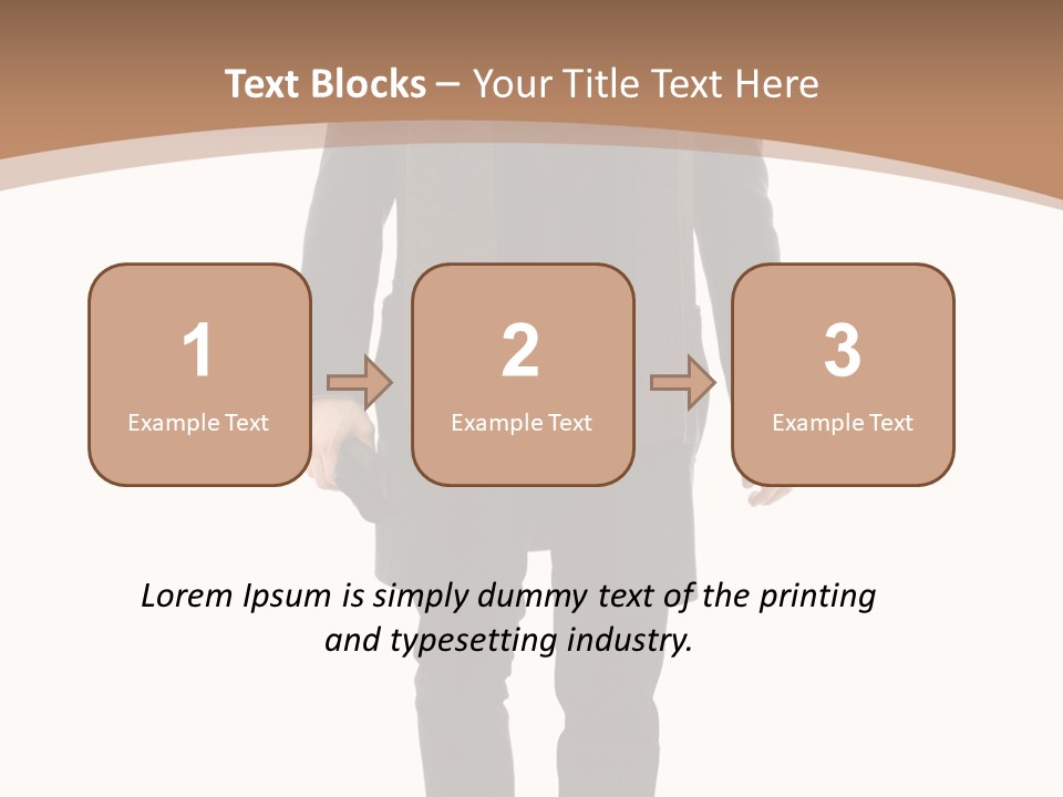 Alone Businessman Action PowerPoint Template