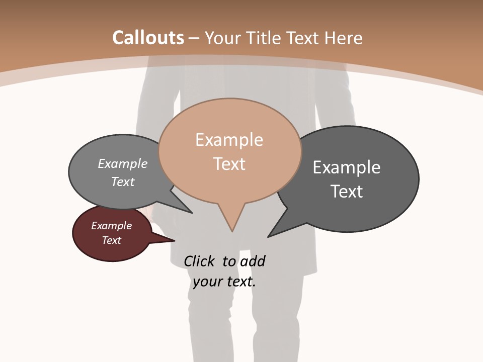 Alone Businessman Action PowerPoint Template
