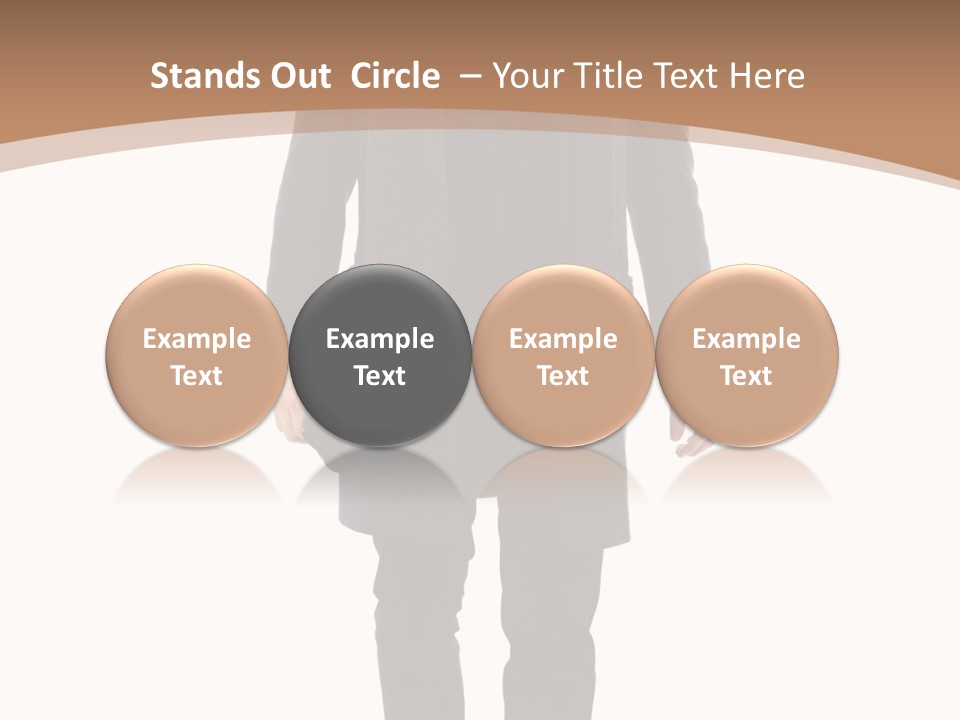 Alone Businessman Action PowerPoint Template