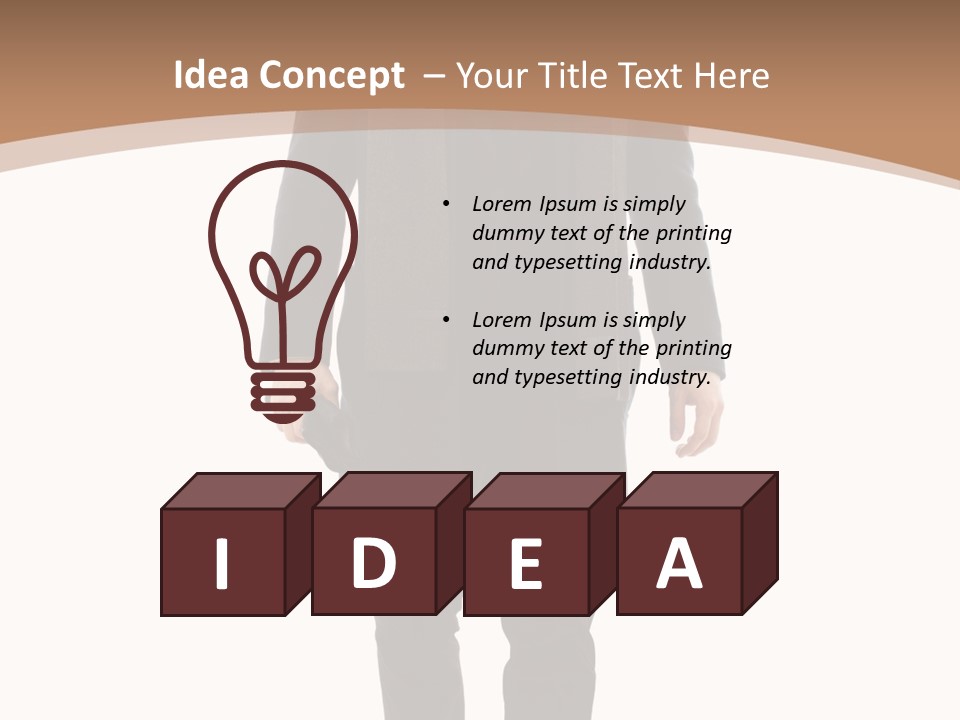 Alone Businessman Action PowerPoint Template