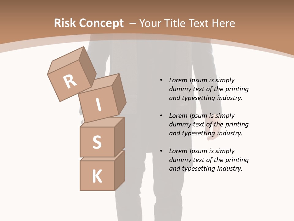 Alone Businessman Action PowerPoint Template