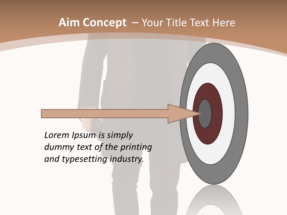 Alone Businessman Action PowerPoint Template