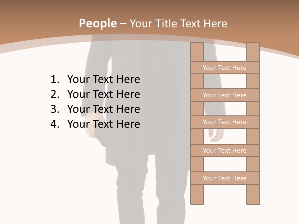 Alone Businessman Action PowerPoint Template