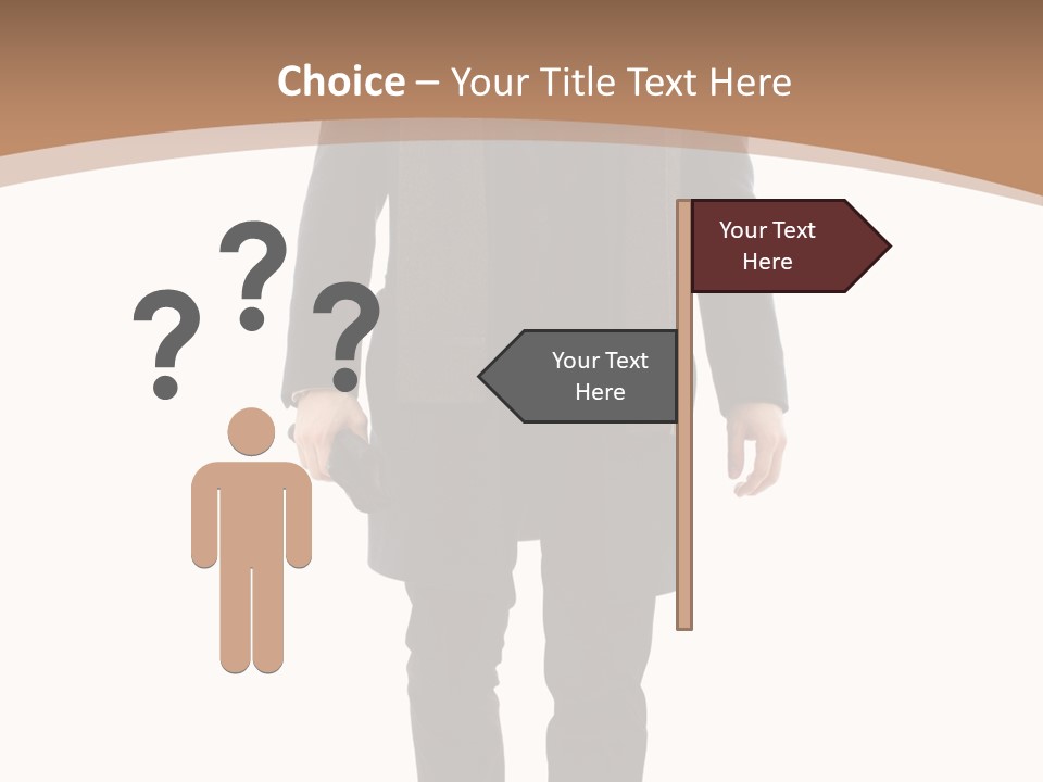 Alone Businessman Action PowerPoint Template