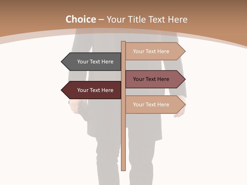 Alone Businessman Action PowerPoint Template