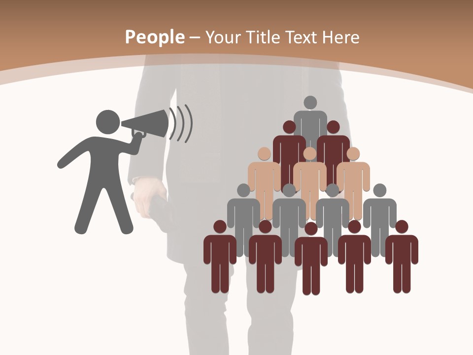 Alone Businessman Action PowerPoint Template