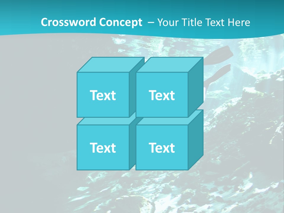 Geology Free Diving Fresh Water PowerPoint Template