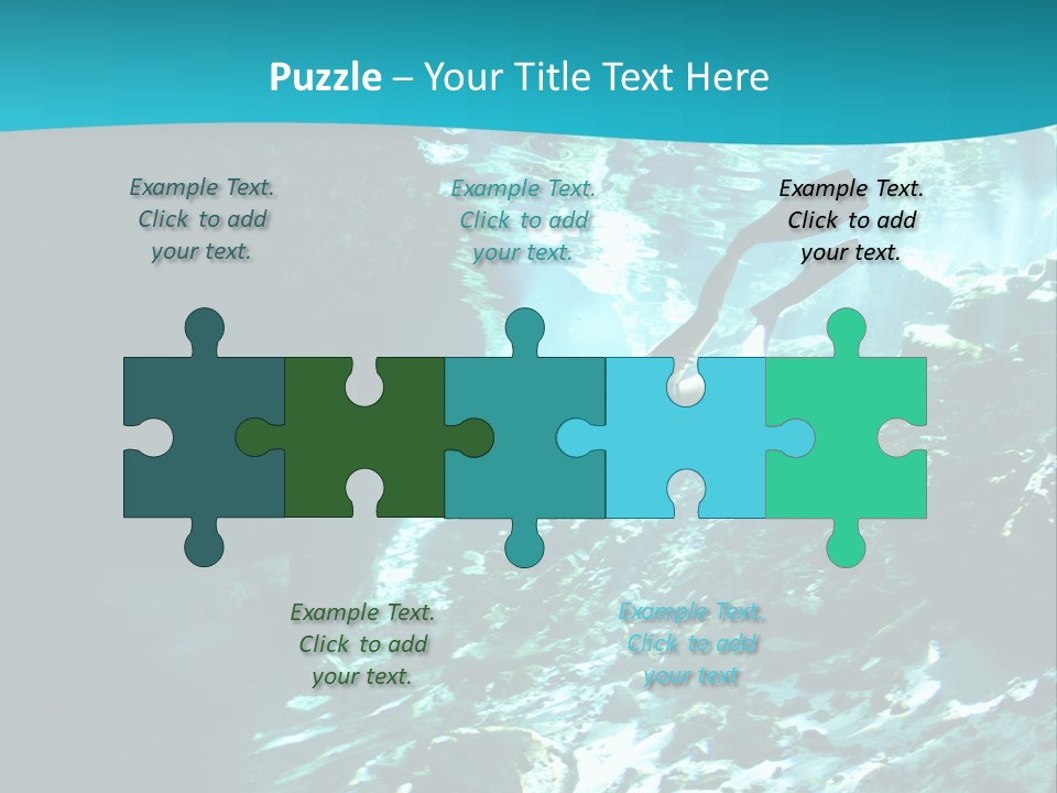 Geology Free Diving Fresh Water PowerPoint Template