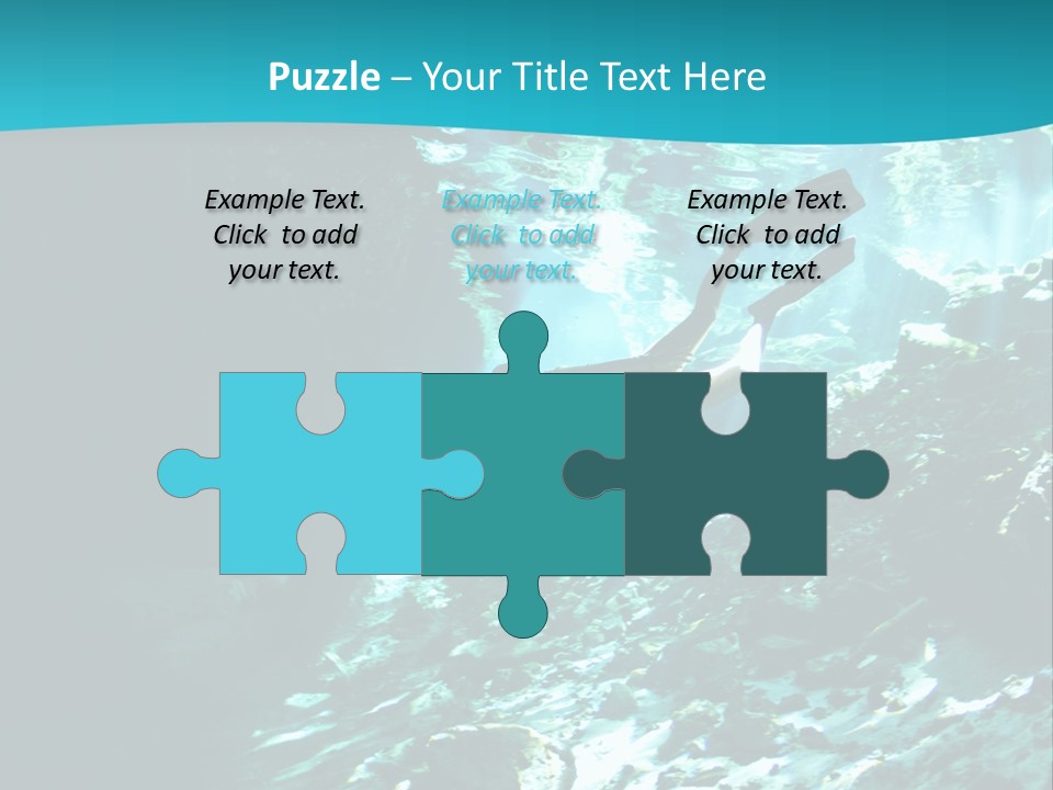 Geology Free Diving Fresh Water PowerPoint Template