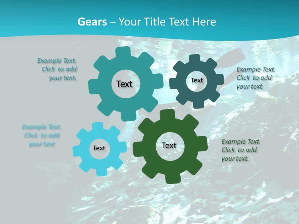 Geology Free Diving Fresh Water PowerPoint Template