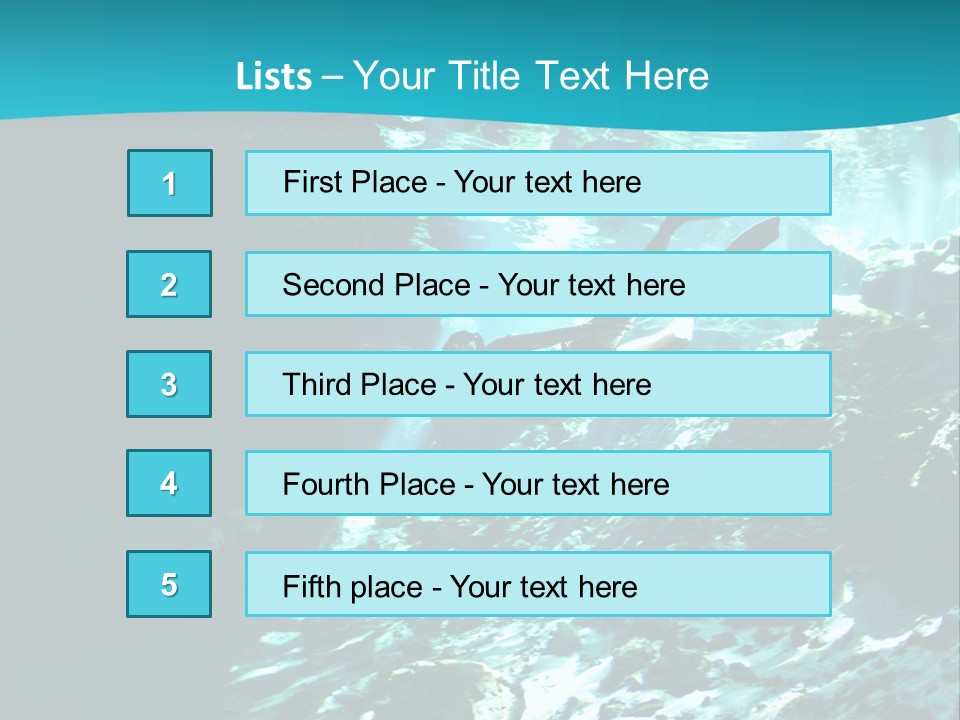 Geology Free Diving Fresh Water PowerPoint Template