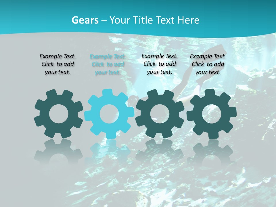 Geology Free Diving Fresh Water PowerPoint Template