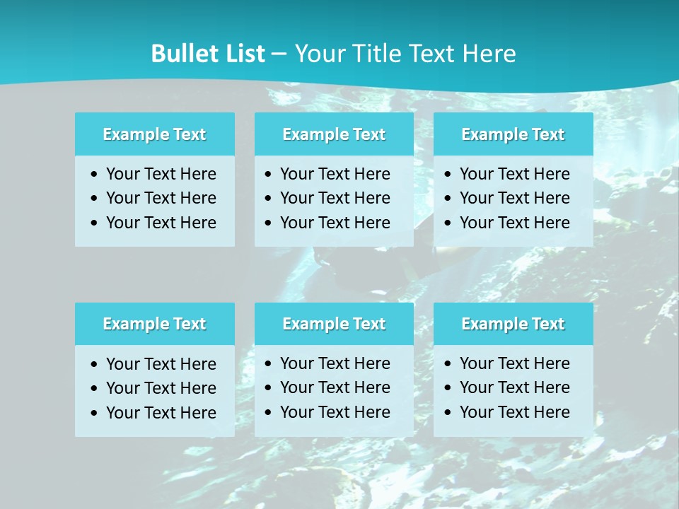 Geology Free Diving Fresh Water PowerPoint Template