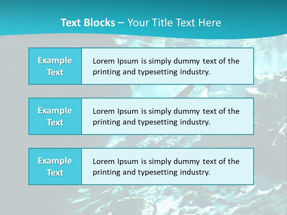 Geology Free Diving Fresh Water PowerPoint Template
