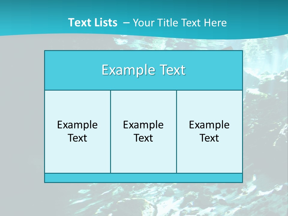 Geology Free Diving Fresh Water PowerPoint Template