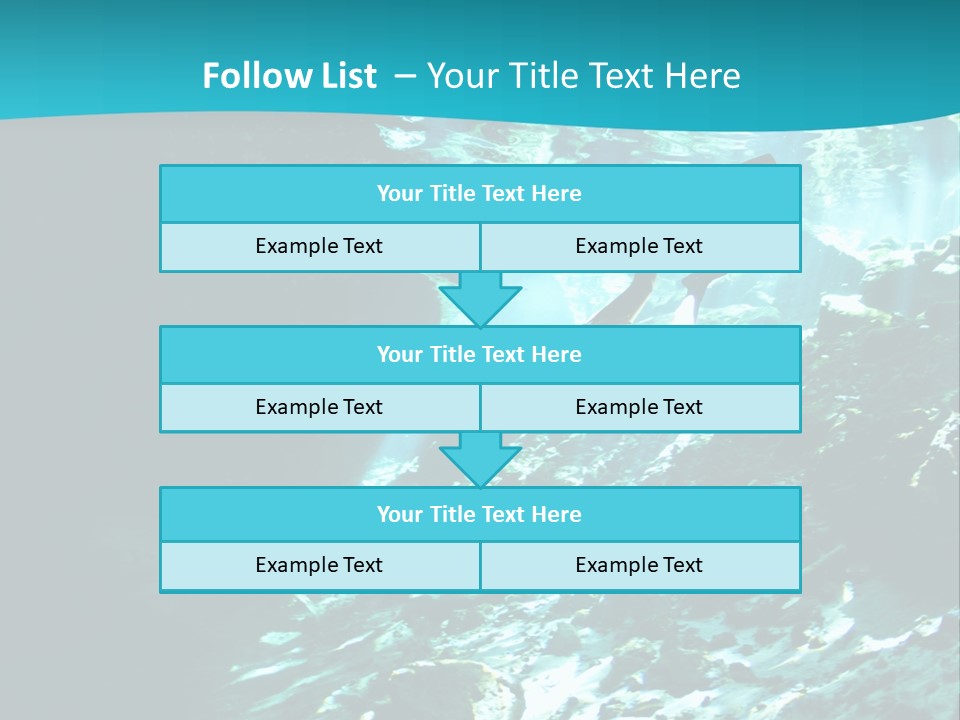 Geology Free Diving Fresh Water PowerPoint Template