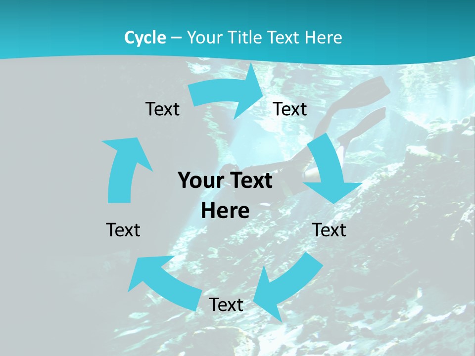 Geology Free Diving Fresh Water PowerPoint Template