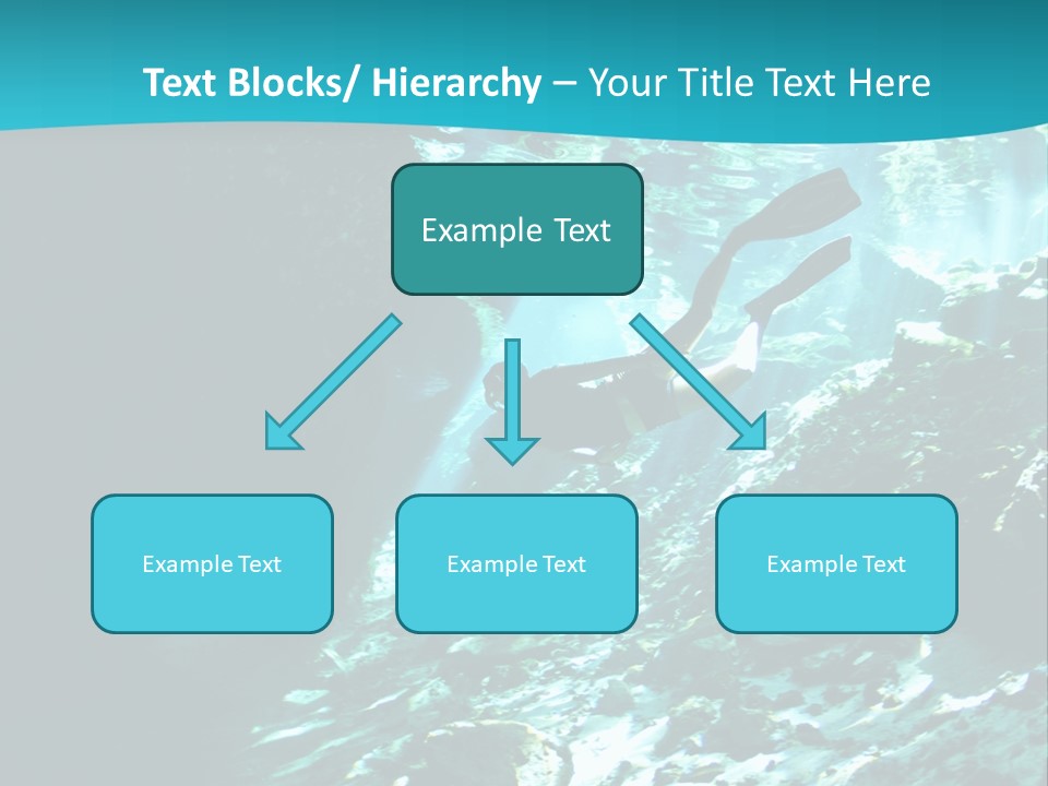 Geology Free Diving Fresh Water PowerPoint Template
