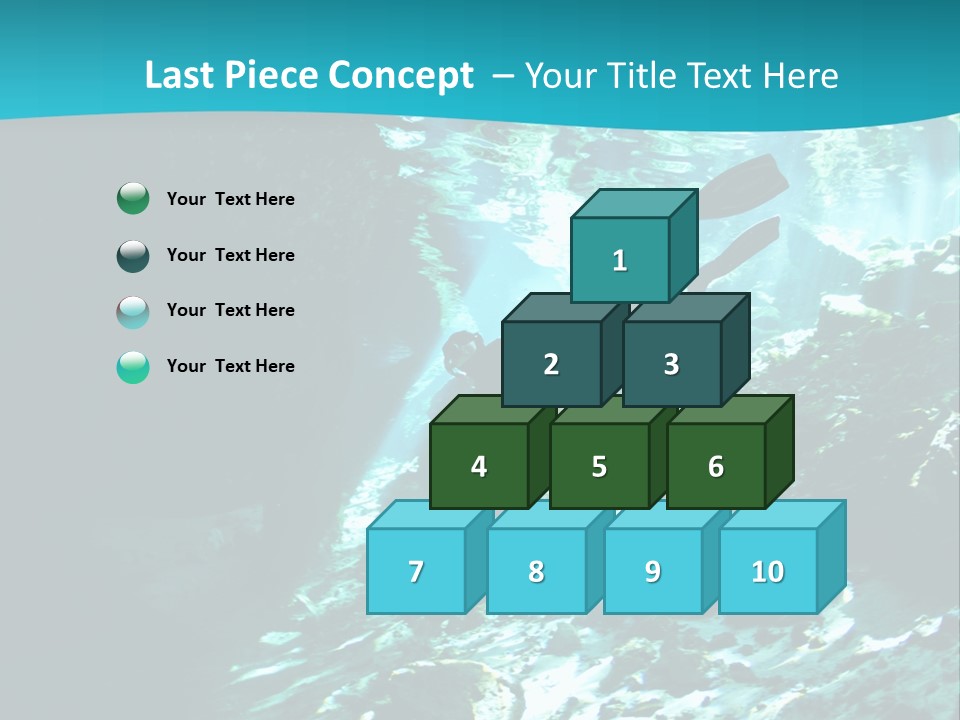 Geology Free Diving Fresh Water PowerPoint Template