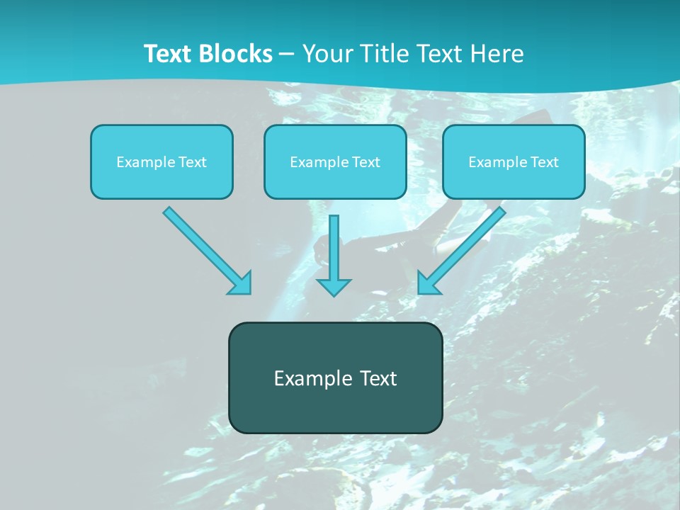 Geology Free Diving Fresh Water PowerPoint Template