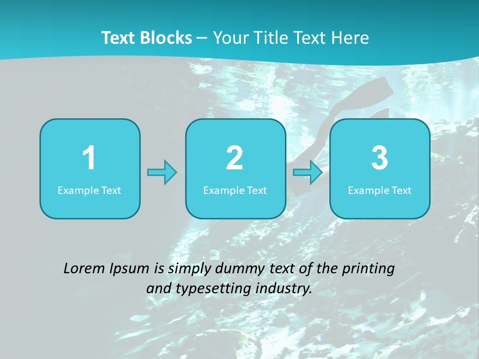 Geology Free Diving Fresh Water PowerPoint Template