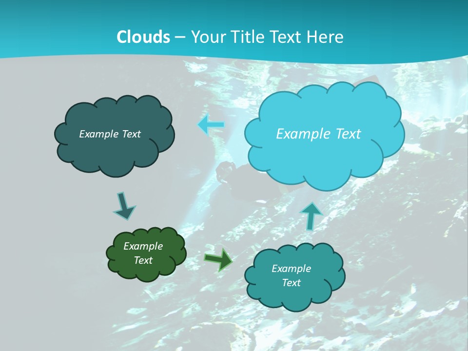 Geology Free Diving Fresh Water PowerPoint Template