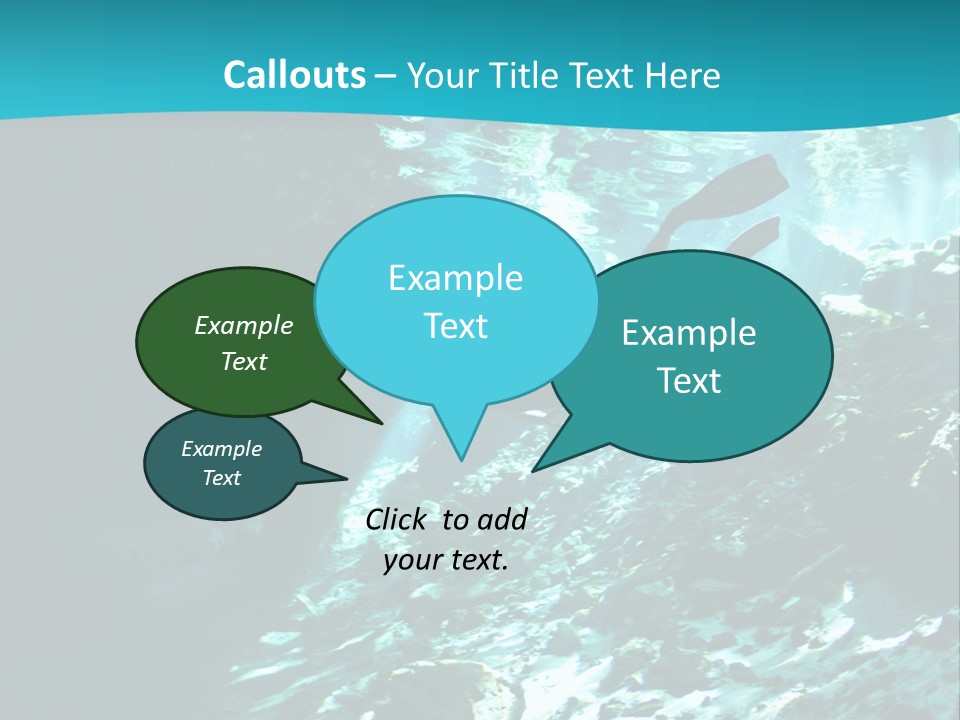 Geology Free Diving Fresh Water PowerPoint Template