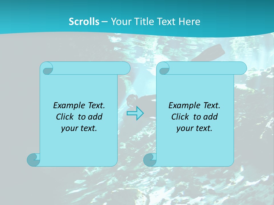 Geology Free Diving Fresh Water PowerPoint Template