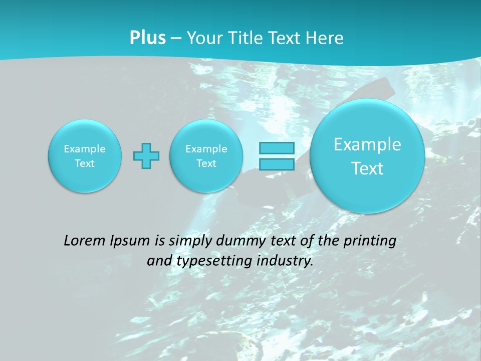 Geology Free Diving Fresh Water PowerPoint Template