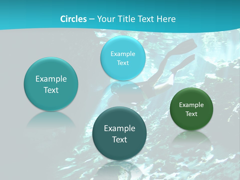Geology Free Diving Fresh Water PowerPoint Template