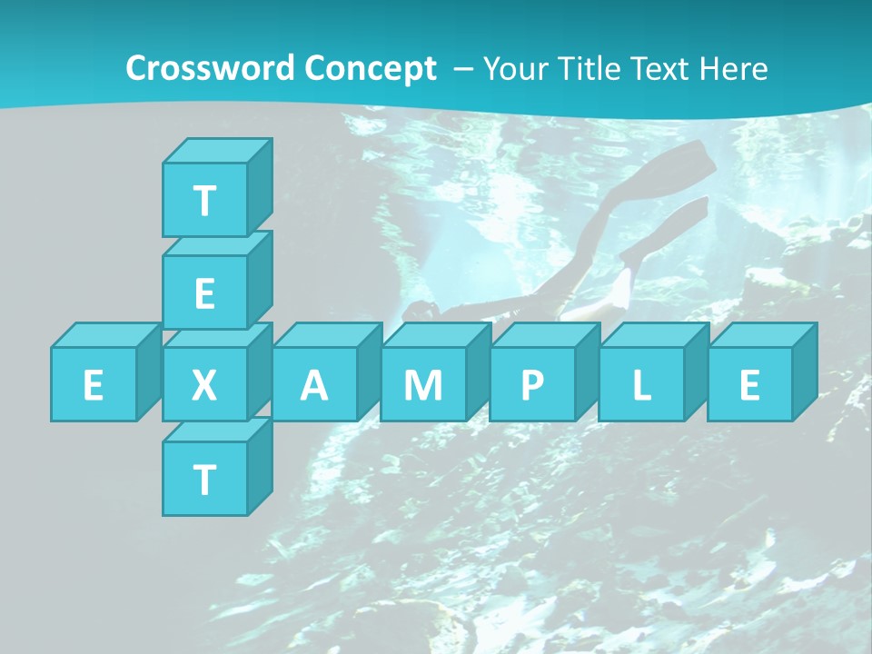 Geology Free Diving Fresh Water PowerPoint Template