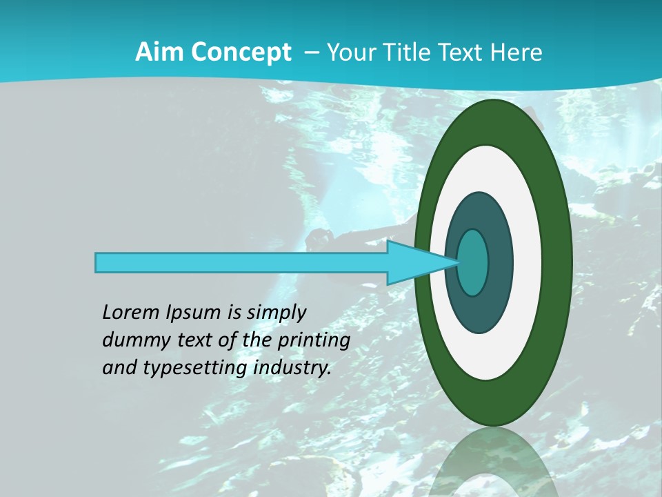 Geology Free Diving Fresh Water PowerPoint Template