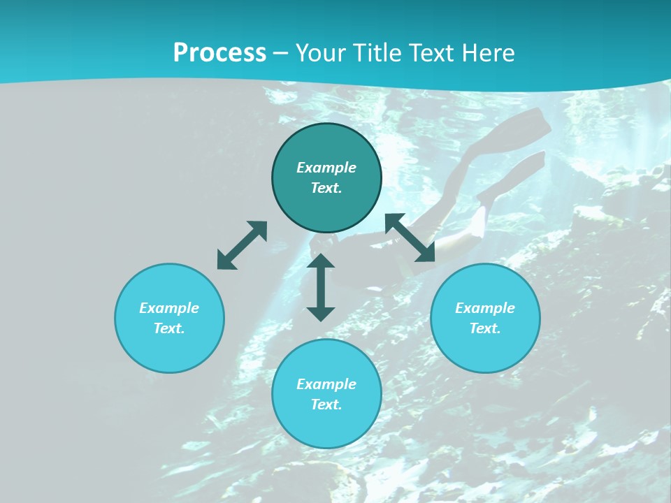 Geology Free Diving Fresh Water PowerPoint Template
