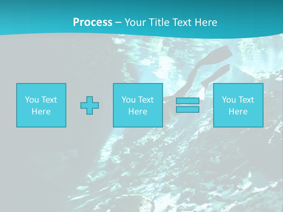 Geology Free Diving Fresh Water PowerPoint Template