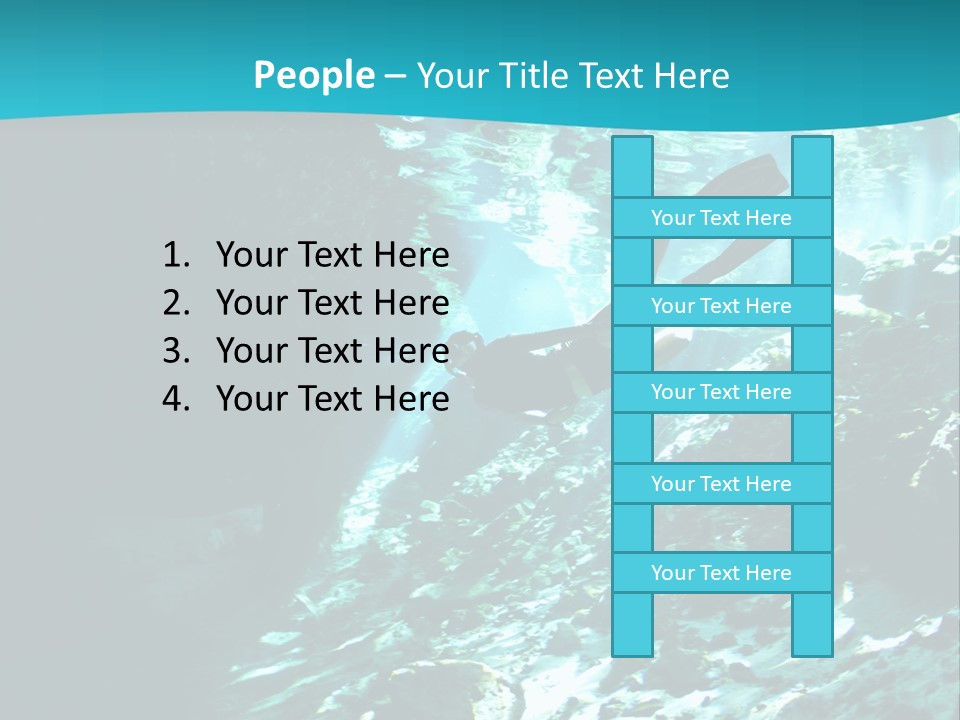 Geology Free Diving Fresh Water PowerPoint Template