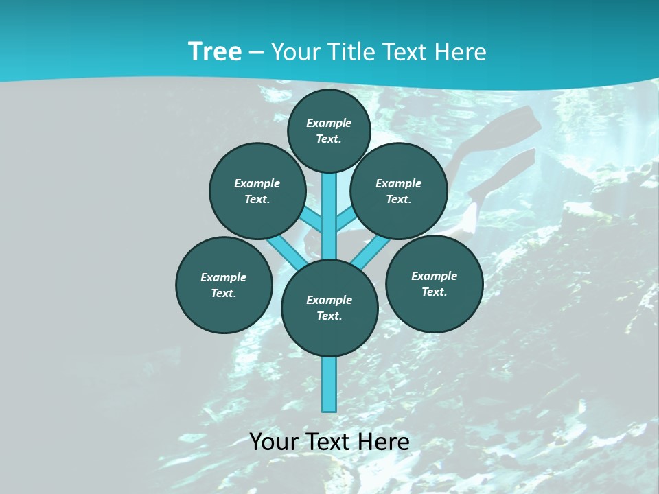 Geology Free Diving Fresh Water PowerPoint Template
