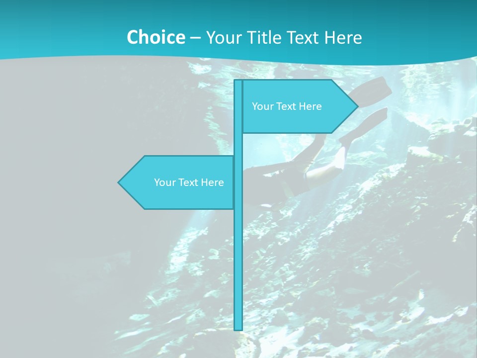 Geology Free Diving Fresh Water PowerPoint Template